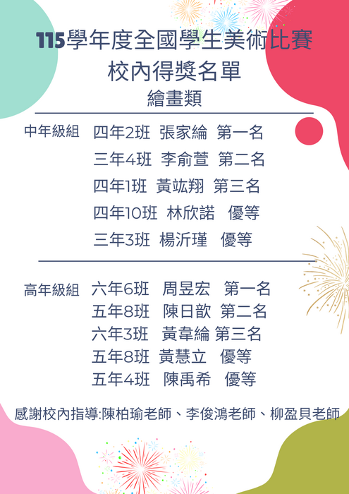 漫畫類得獎名單