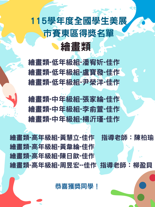 得獎名單