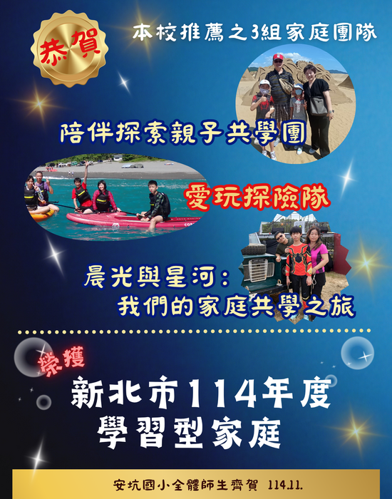 獲獎的學習型家庭團隊圖片